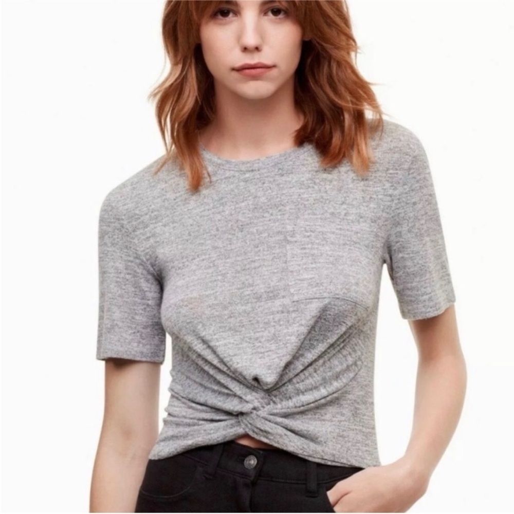 Wilfred Heather Gray Knotted Tee